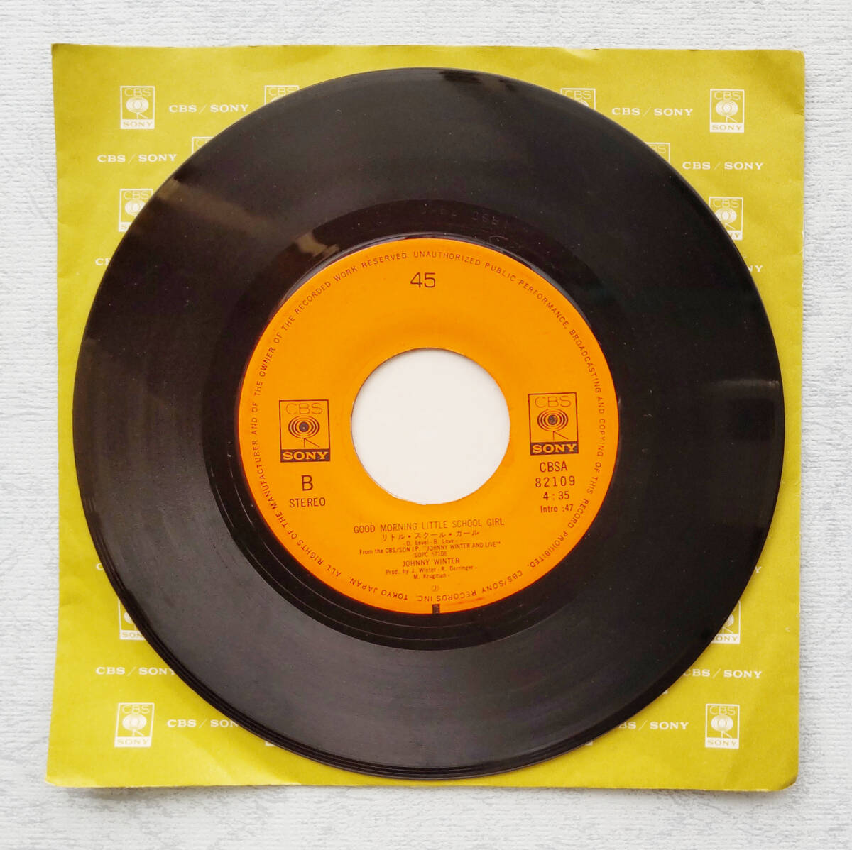 ジョニー・ウインター　『ジャンピング・ジャック・フラッシュ』　EPレコード_画像5