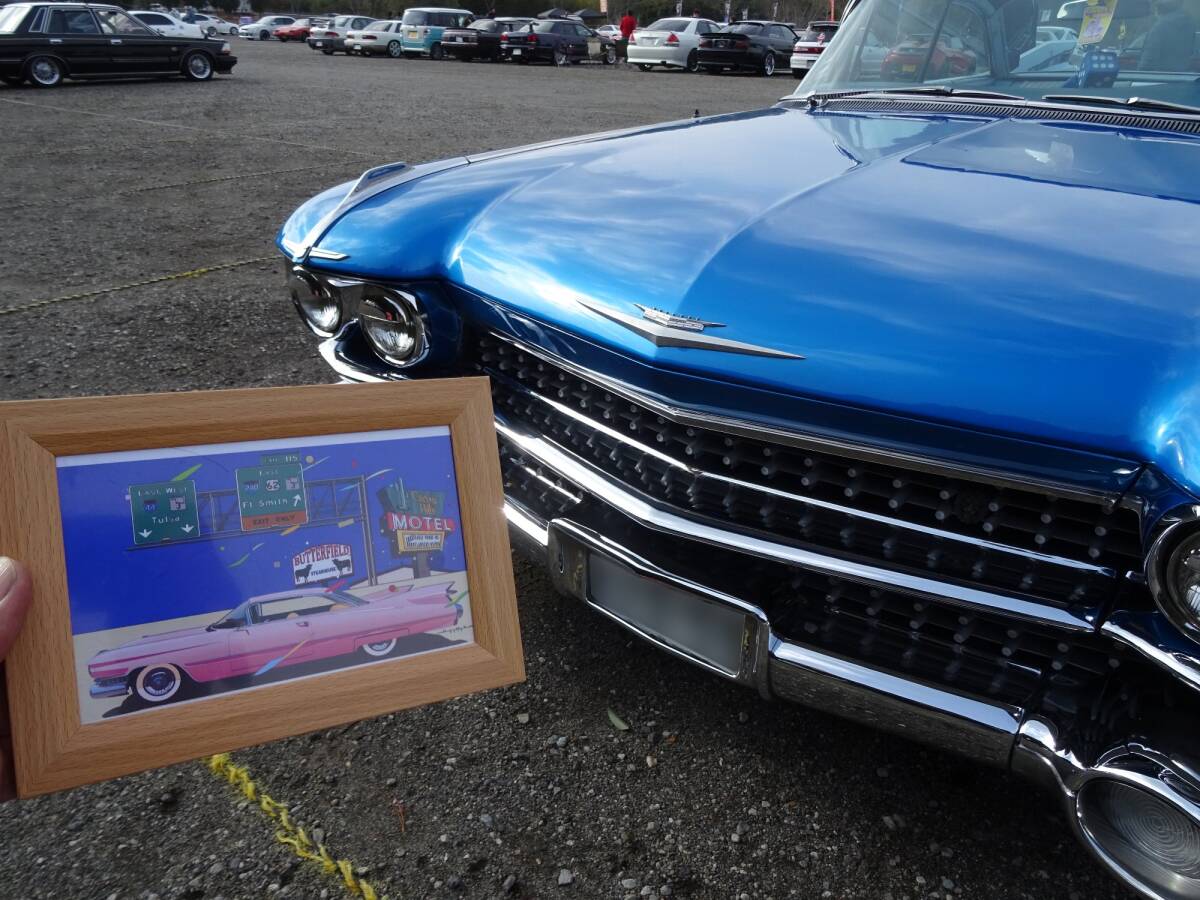 【額縁入りイラスト】FORD THUNDERBIRD 1956【2Lサイズカーイラスト】インテリア小物_画像10