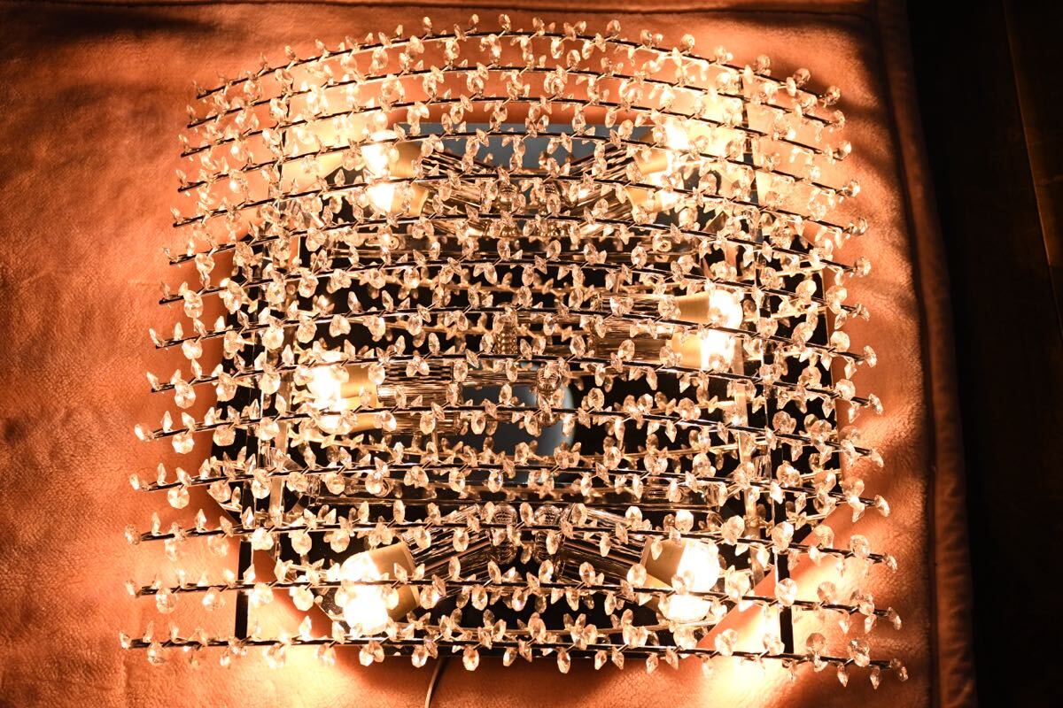 EFK114 展示品 IDC大塚家具 REN-14218 シーリングライト 37.8万 イタリア製 クリスタル シャンデリア 天井照明 遠藤照明 RAD-428LA付き_画像3