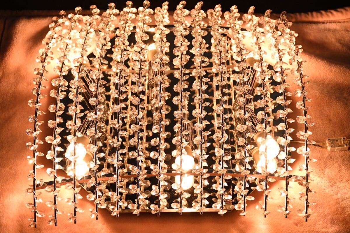 EFK114 展示品 IDC大塚家具 REN-14218 シーリングライト 37.8万 イタリア製 クリスタル シャンデリア 天井照明 遠藤照明 RAD-428LA付き_画像4