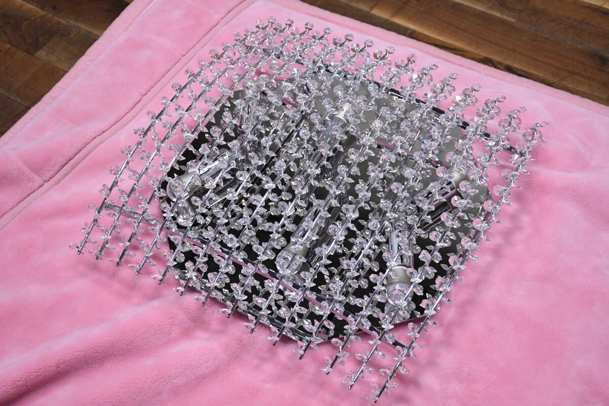 EFK114 展示品 IDC大塚家具 REN-14218 シーリングライト 37.8万 イタリア製 クリスタル シャンデリア 天井照明 遠藤照明 RAD-428LA付き_画像7