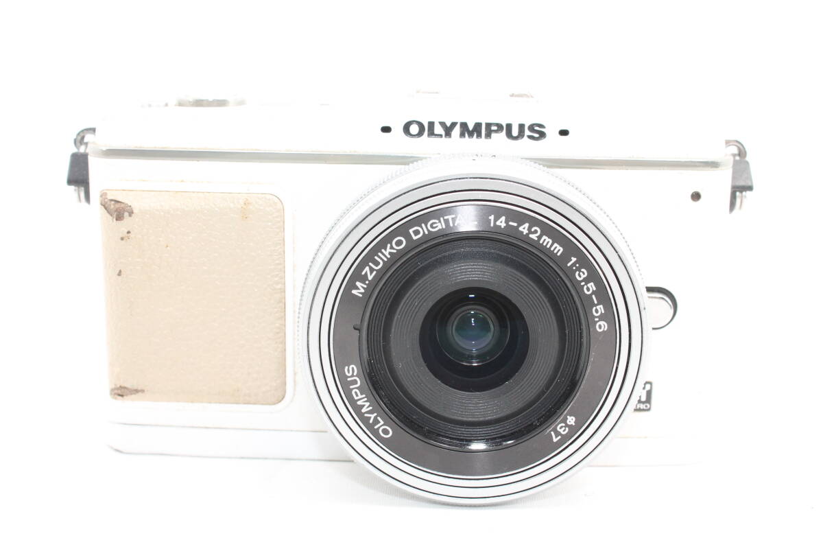 20250614KNA-28　OLYMPUS ミラーレス一眼 E-P1 パンケーキキット ホワイト E-P1 PKIT-WHT