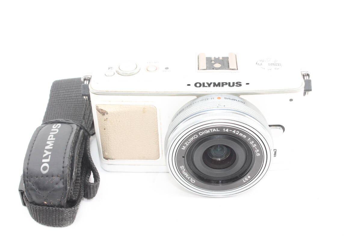 20250614KNA-28　OLYMPUS ミラーレス一眼 E-P1 パンケーキキット ホワイト E-P1 PKIT-WHT