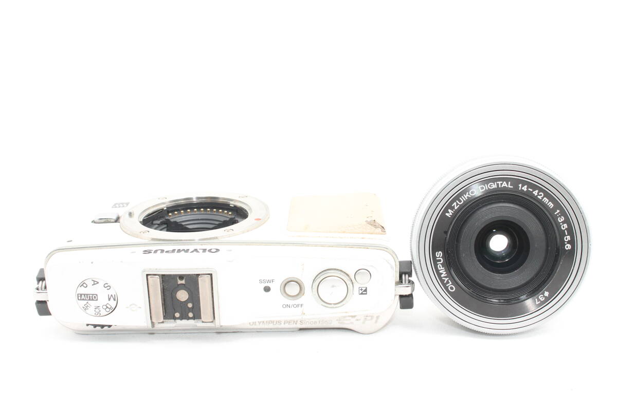 20250614KNA-28　OLYMPUS ミラーレス一眼 E-P1 パンケーキキット ホワイト E-P1 PKIT-WHT