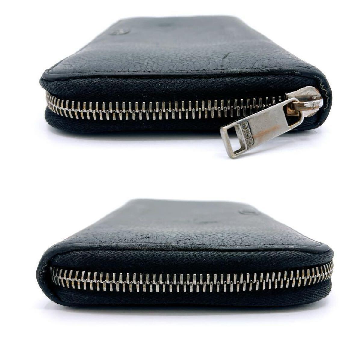 【CDロゴが魅力♪】DIOR ラウンドジップウォレット ディオール レザー CDロゴ ラウンドジップウォレット 長財布