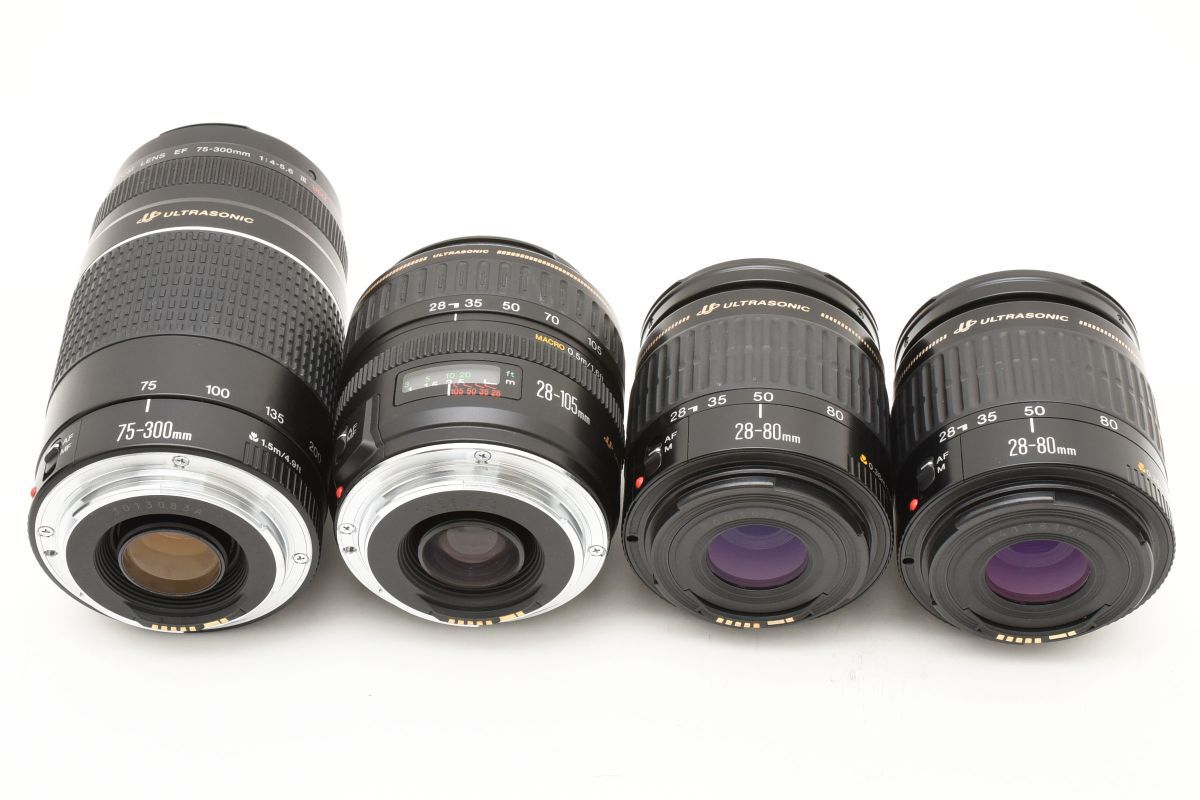 CANONEFズームレンズ28~80mm、75~300mm、2本セット・美品