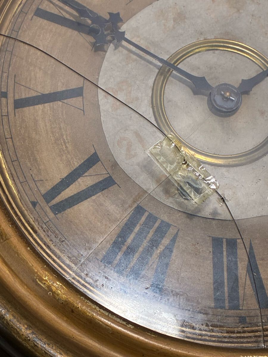 アンティーク イングラハム INGRAHAM 掛け時計 動作品 四つ丸 柱時計