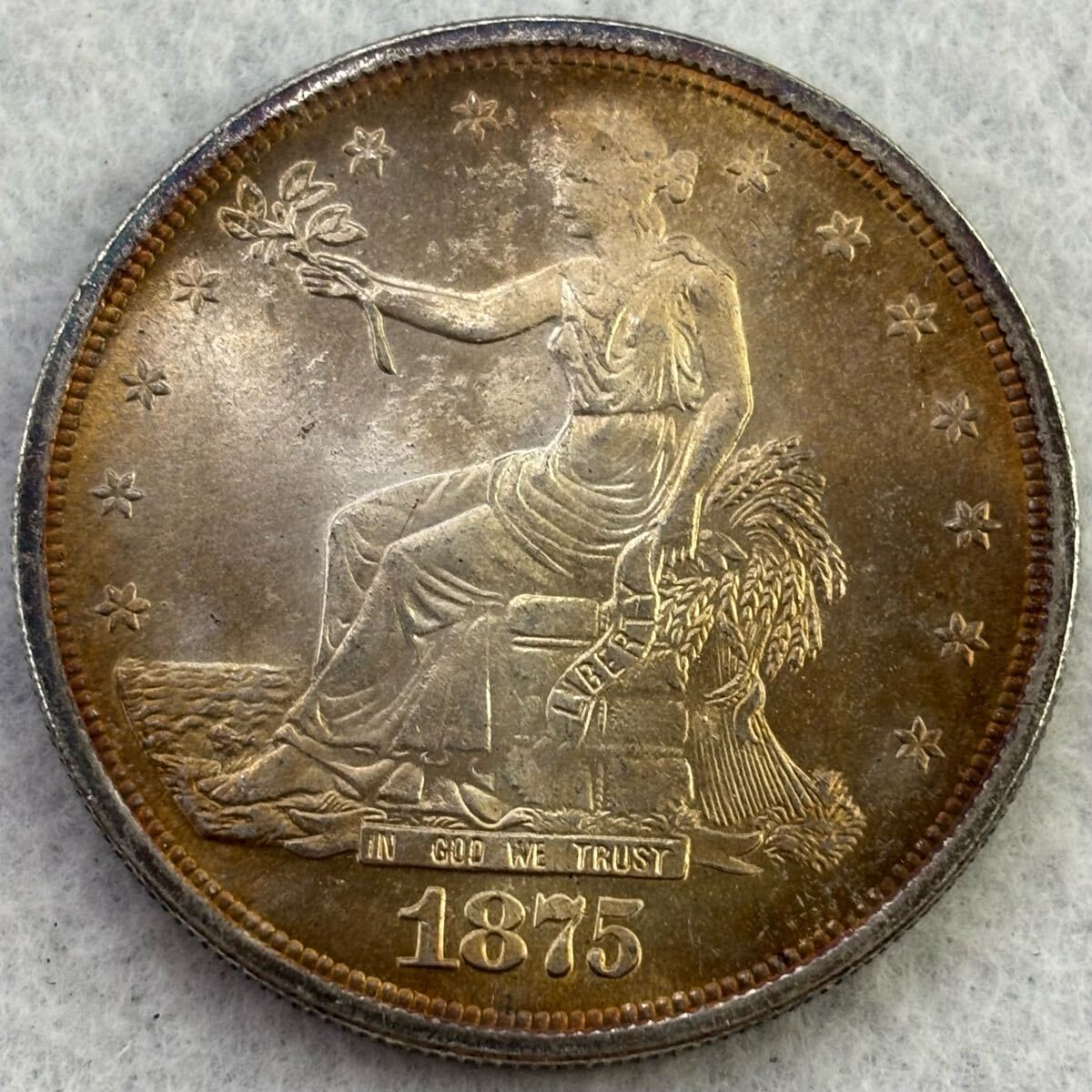 1875年 トレードダラー 銀貨 1875年 アメリカ貿易銀 1ドル トレード ダラー銀貨