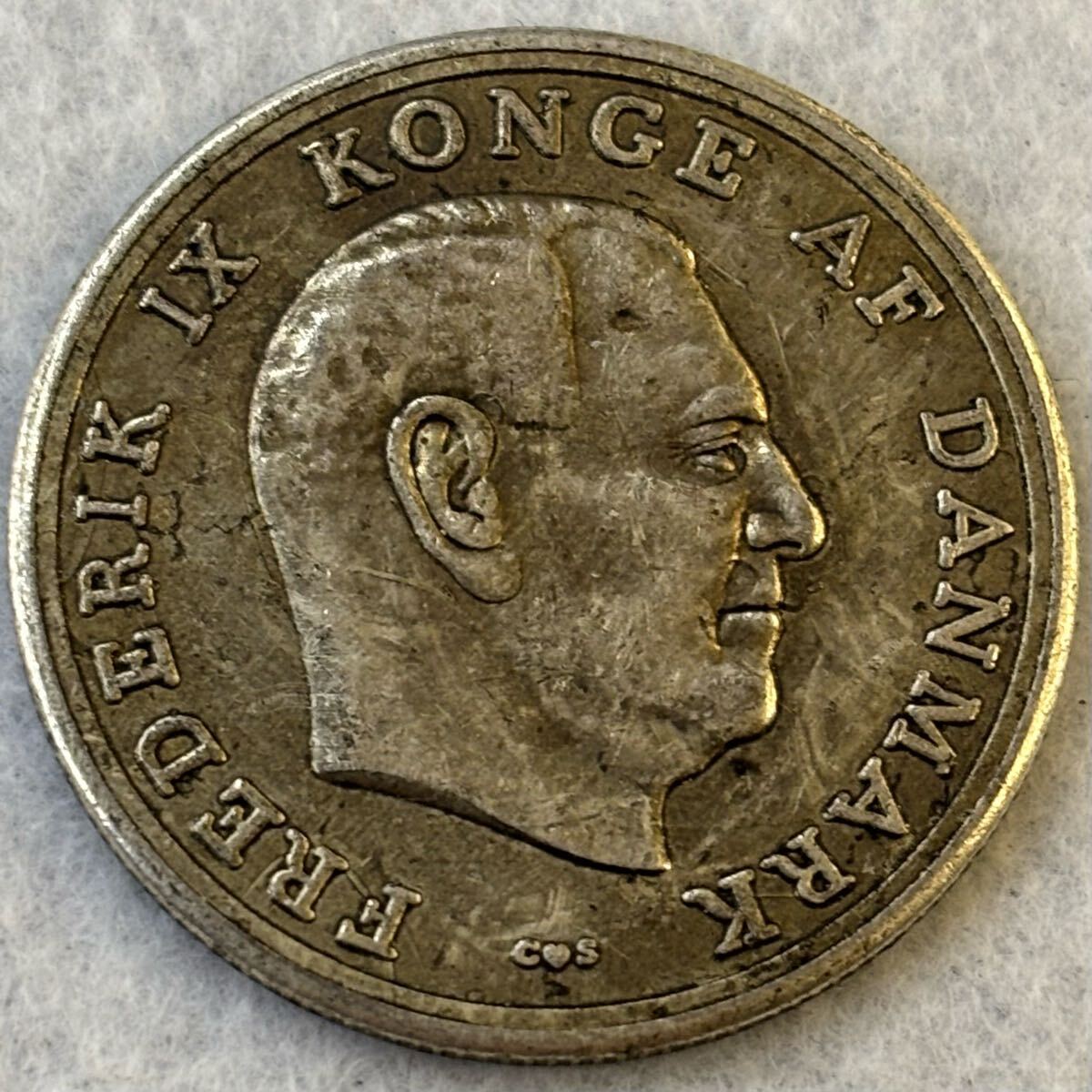デンマーク 5クローネ 硬貨 コイン 古銭 硬貨 銀貨 デンマーク 5KRONER 5クローネ 1961年