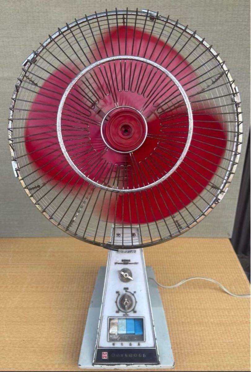 昭和 レトロ* National扇風機 F-35MA/3枚羽根35㎝動作確認済み ☆動作一部確認済み☆ NATIONAL/ナショナル F-35FR 扇風機 三枚