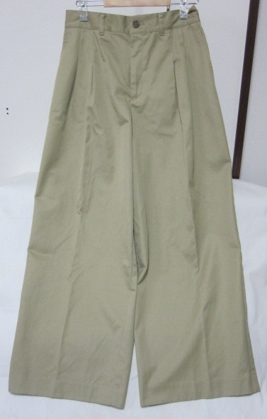 ☆ニコアンド nico and... チノクロス ワイド パンツ/M/ベージュ☆_画像1