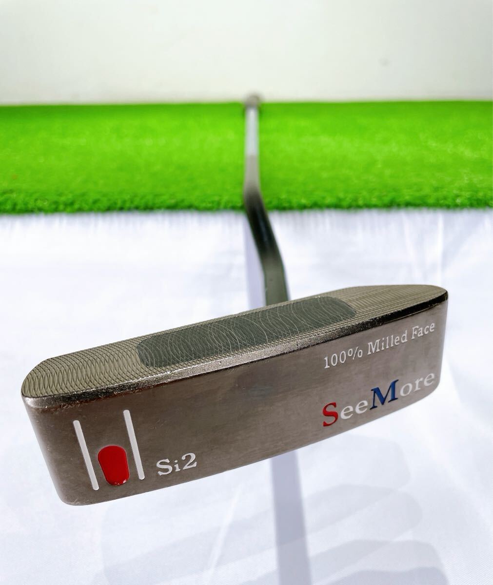 ★希少★SeeMore Si2 BLACK パター シーモア 34インチ ブラック ブレード ピン型 Milled Face ゴルフクラブ Si-2 putter PING ミルド_画像2