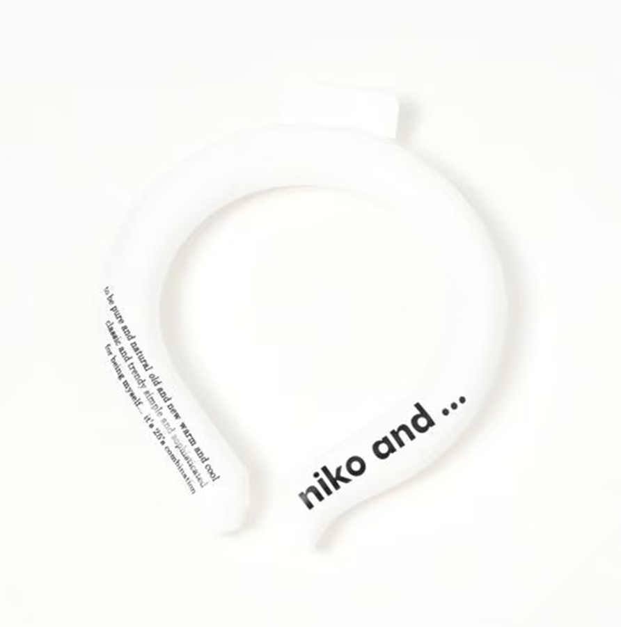 niko and... ニコアンド　ニコロゴ リング ネッククーラー S　（ホワイト　28℃）　冷感 冷却 ネックチューブ　ネックリング　クールリング_画像2
