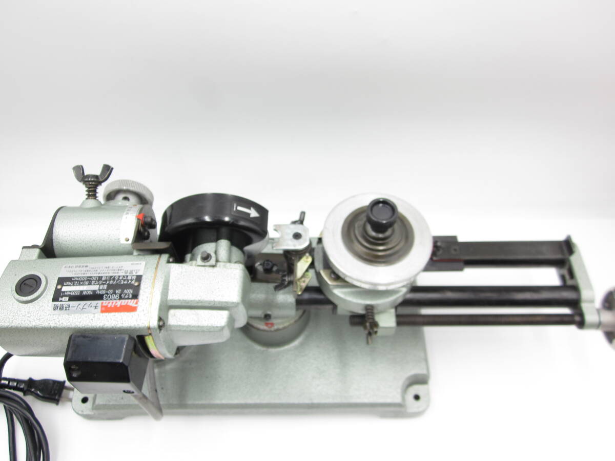 マキタ チップソー研磨機 9803 乾式ダイヤモンドホイール付 美品代替領収書可付属品完備★マキタ チップソー研磨機 9803 乾式ダイヤモンドホイール付 ⁄説明書付き　MAKITA