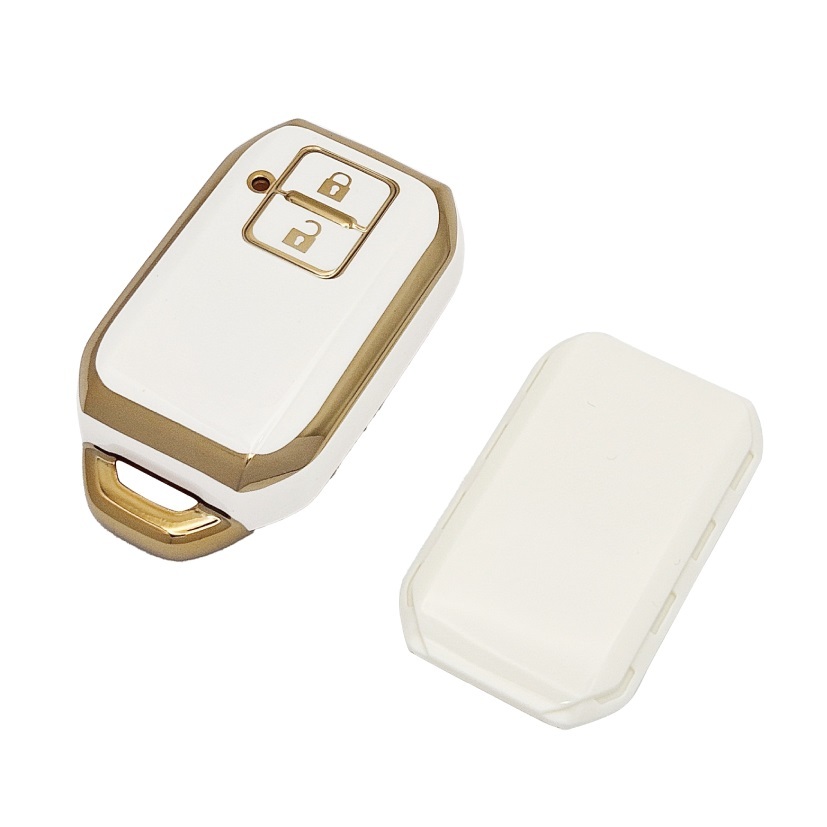  Suzuki Solio ключ покрытие белый 2 кнопка белый "умный" ключ чехол для ключей TPU производства дистанционный чехол для ключей 