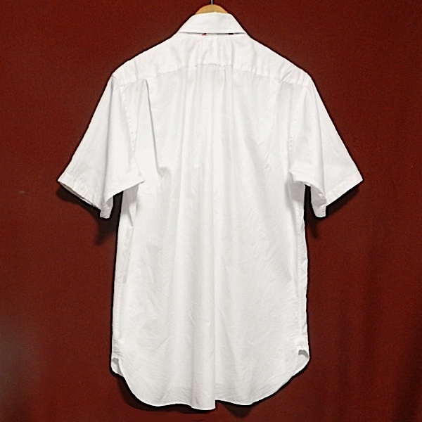 LOUIS&CLERK ルイス&クラーク ボタンダウン 半袖シャツ ドレスシャツ デザインシャツ 白 ストライプ うさぎ柄 花柄 大きめ XL 美品_画像2