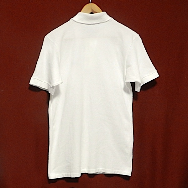 FRED PERRY Fred Perry 80's Англия производства Британия производства Old Vintage старый бирка короткий рукав Logo рубашка-поло белый / темно-синий 42 / M