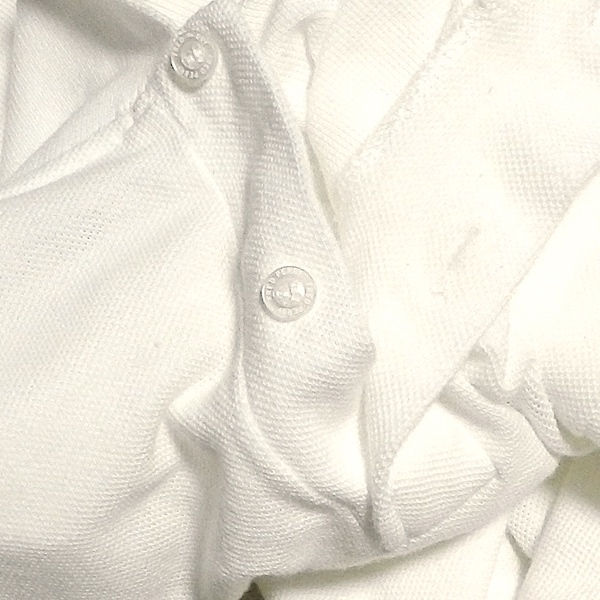 FRED PERRY Fred Perry 80's Англия производства Британия производства Old Vintage старый бирка короткий рукав Logo рубашка-поло белый / темно-синий 42 / M