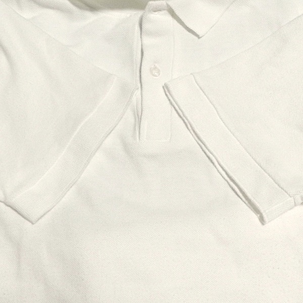 FRED PERRY Fred Perry 80's Англия производства Британия производства Old Vintage старый бирка короткий рукав Logo рубашка-поло белый / темно-синий 42 / M