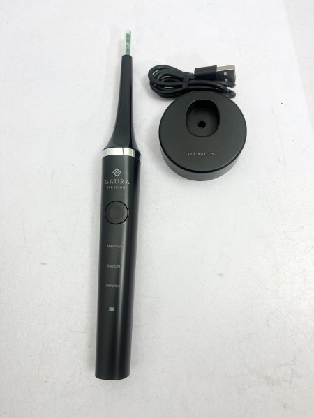 GAURA ガウラ LED付ホワイトニング 電動歯ブラシ TEE BRIGHT ブラック_画像1