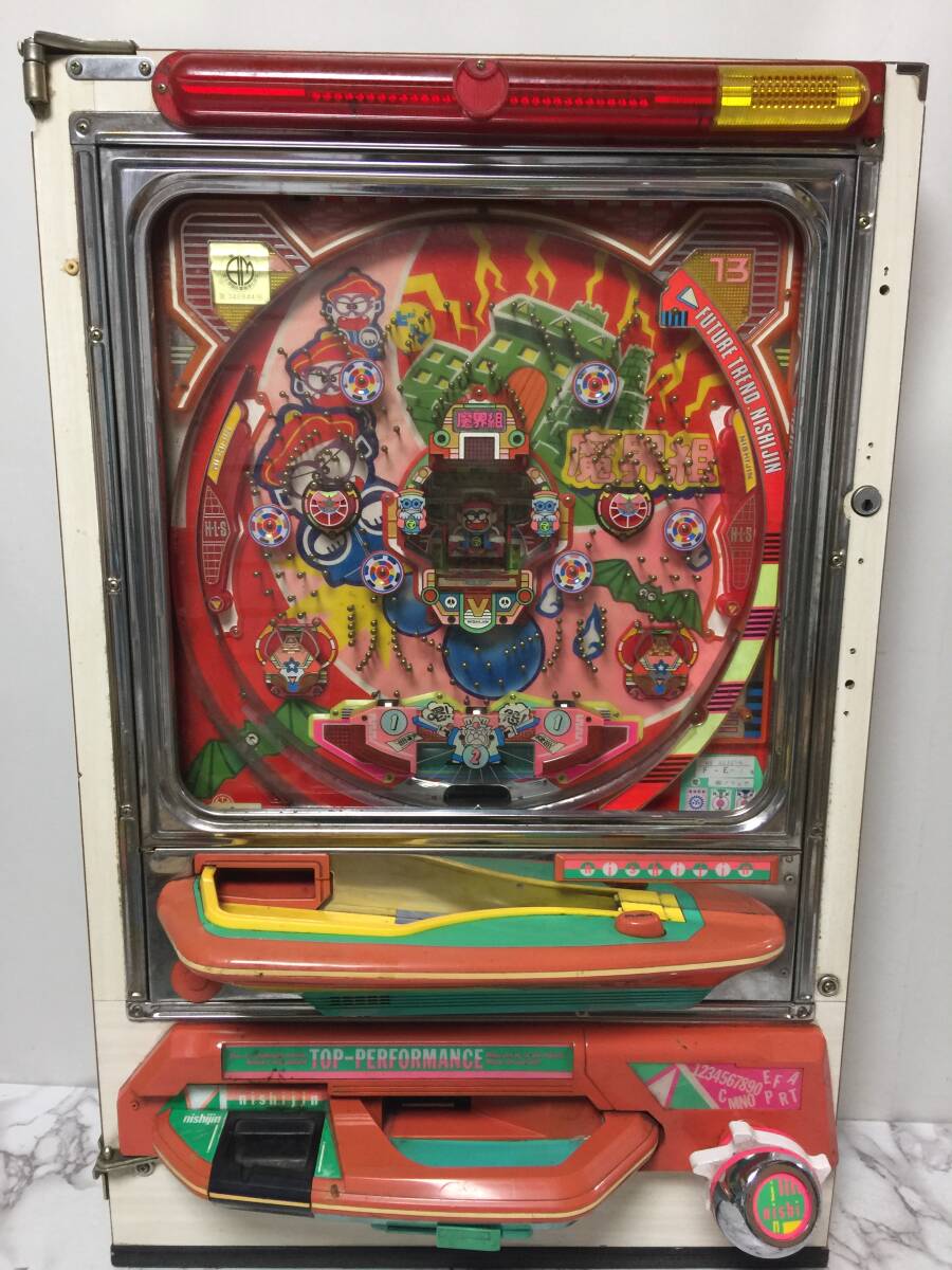 レトロパチンコ用台枠 三洋CRスカーレット 無加工 ジャンク扱い品 昭和レトロ パチンコ 魔界組 セル 木枠付き ジャンク 当時物 検
