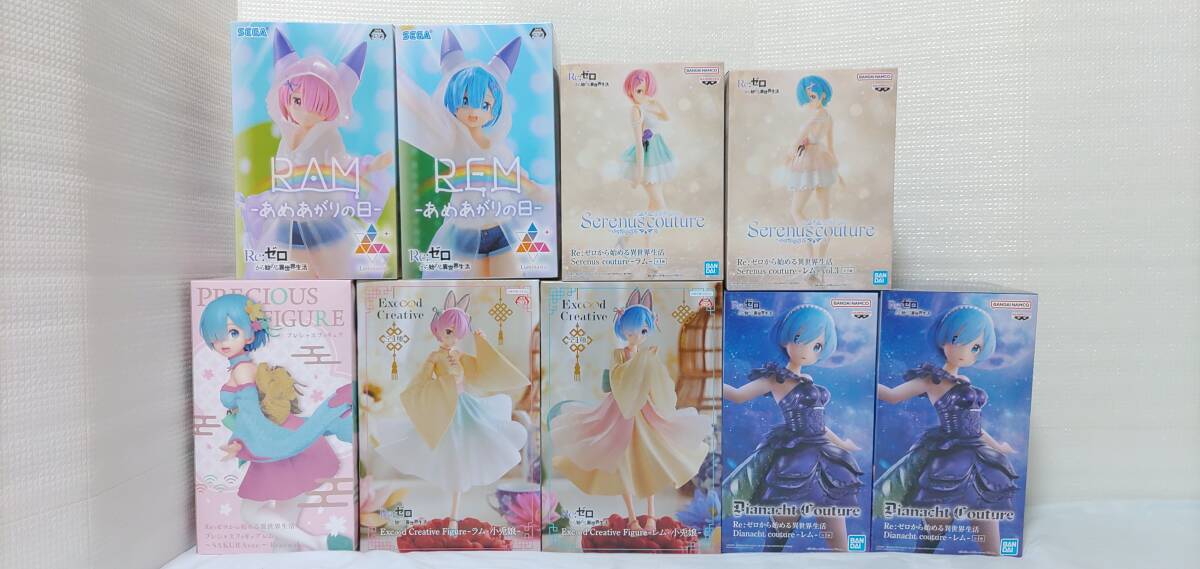Re:ゼロから始める異世界生活フィギュア まとめ売り 9点その他 Re:ゼロから始める異世界生活 フィギュア 9点おまとめ レム ラム