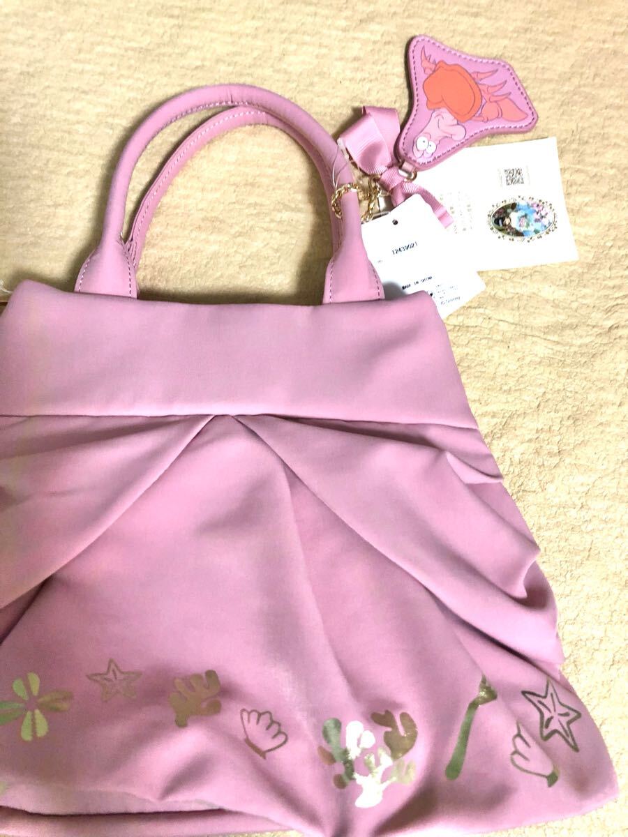 【Disney】アリエル ビジュー 2way バッグ 新品 ディズニー Chiharu コラボ バッグ アリエル 2WAYバッグ