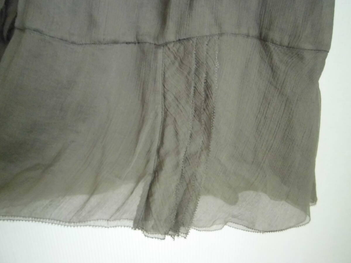 センソユニ★t.b★シルクシフォン100%★花のコサージュ付きスカート(40_画像7