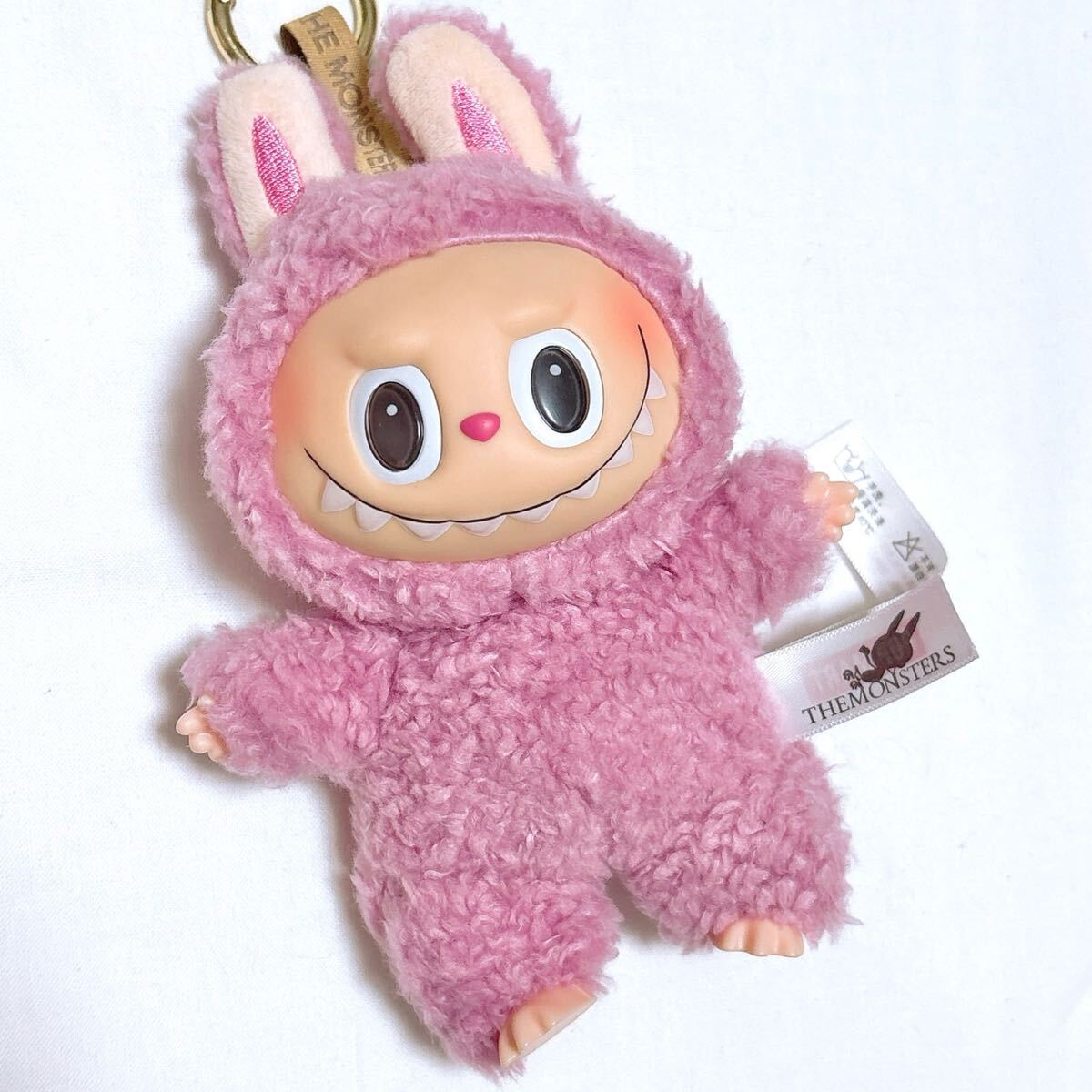 Labubu ラブブ ピンクリボン ふわふわ ぬいぐるみ キーホルダー Yahoo!オークション - 高品質 ラブブ Labubu ピンク ぬいぐるみ