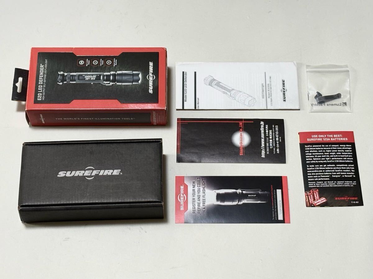 SUREFIRE E2D defender 実物 中古品 シュアファイア