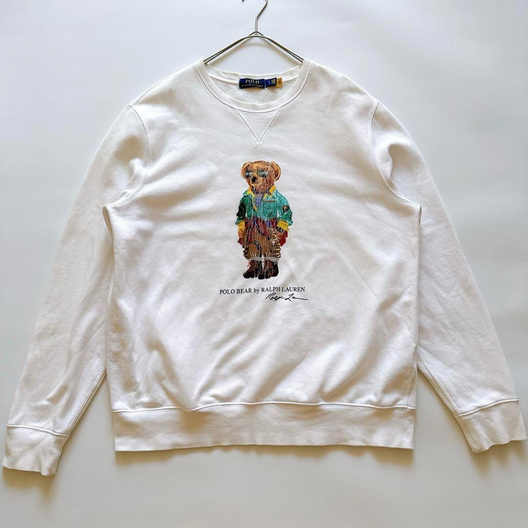 【美品】ポロラルフローレン トレーナー スウェット 裏起毛 ワッペン 現行タグ 現行QR POLO RALPH LAUREN ポロラルフローレン スウェット
