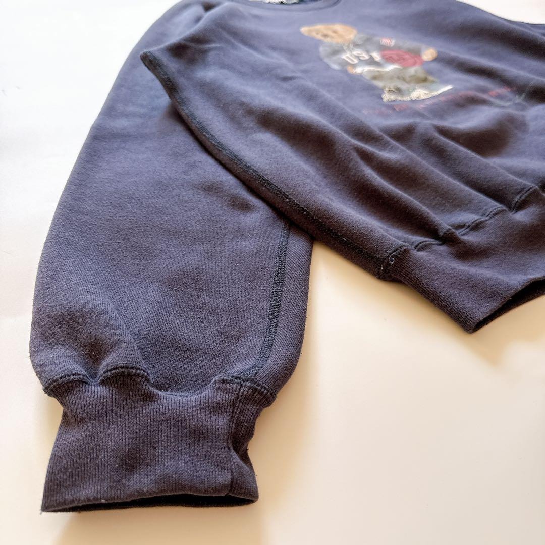 90s ポロベア ラルフローレン フェード ラグラン スウェットシャツ polo 90s POLO by Ralph Lauren(ポロバイラルフローレン) ポロベア