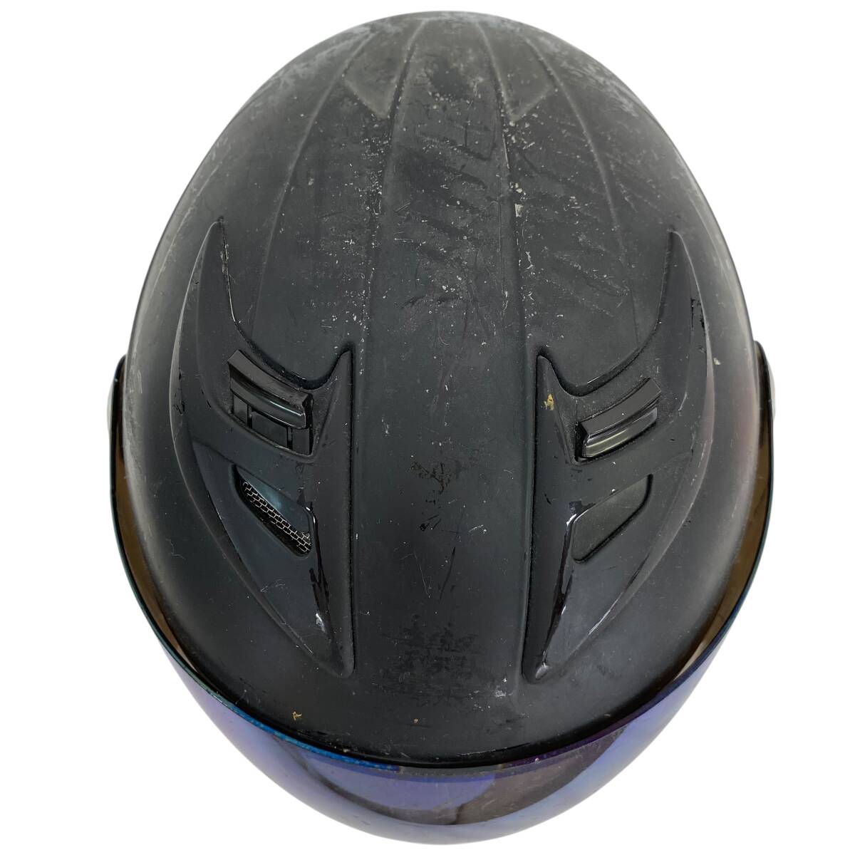 【即決】 Ceptoo セプトゥー ジェットヘルメット ※ミラーシールド付き FREE(57-60cm未満）サイズ 黒系 ブラック系 20372-100