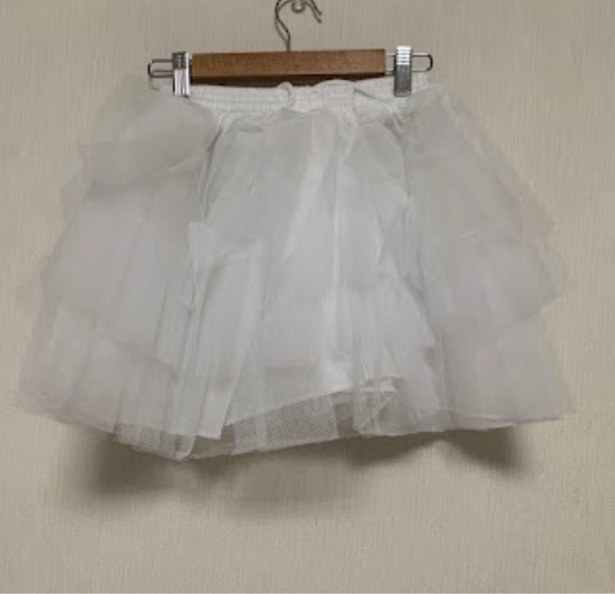 パニエ ドレス インナー ウエスト52〜72cm 丈35cm 白 _画像6