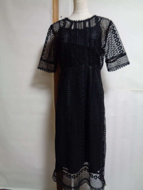 美品★Mystrada*マイストラーダ*38*レースワンピース*半袖ワンピース*フォーマル*オールレース*デパート*百貨店*ブランド*セレブ_画像1