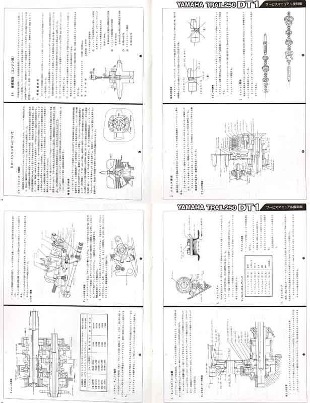 トレール 250 DT1 小冊子　TRAIL DT-1 GYTキット サービスマニュアル リプロパーツ カタログ 北米仕様 モトクロッサー仕様 電裝 配線図