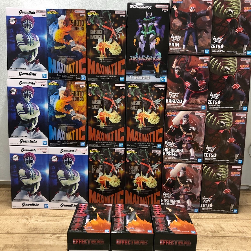 プライズフィギュアまとめ売り 新作 ジャンプ系 ワンピース 鬼滅の刃 他28点 08w11533☆1円~ 少年漫画系プライズフィギュアまとめ売り (鬼