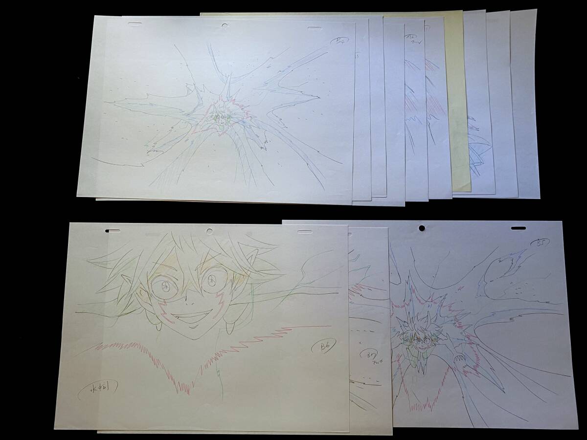 S ブラッククローバー 直筆 原画 5枚 ユノ／セル画 ／アニメ Anime S ブラッククローバー 直筆 原画 5枚 ユノ／セル画 ／アニメ Anime