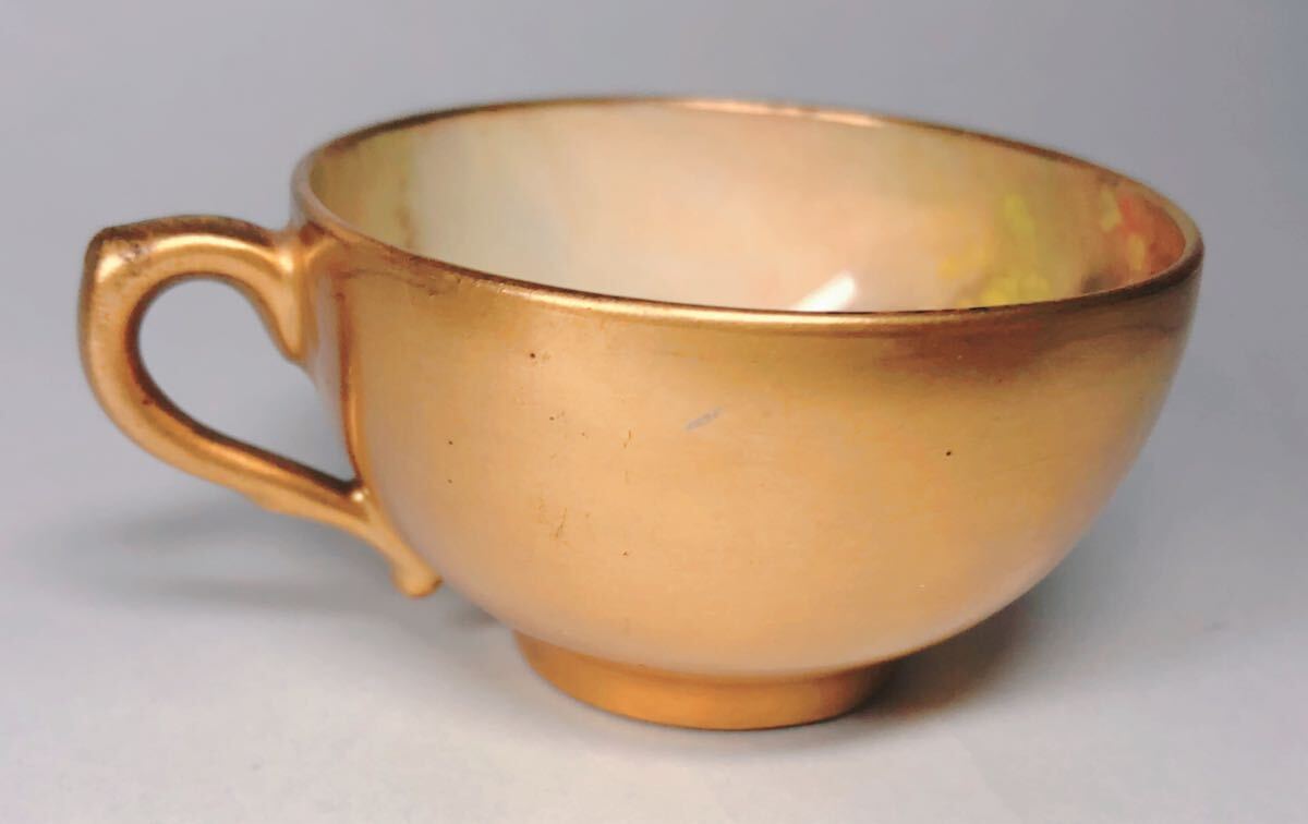 ロイヤルウースター ペインテッドフルーツ カップ＆ソーサー ROYAL WORCESTER 金 ゴールド アンティーク 果物 英国 イギリス デミタス_画像5