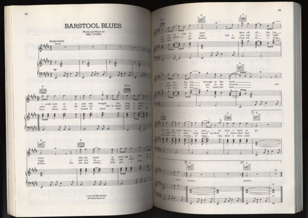 Neil Young【音楽関連本　米出版　楽譜（ピアノ　ギター　ボーカル）】COMPLETE MUSIC VOLUME III [1974-1979]_画像2