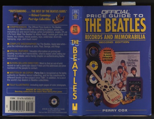 The Beatles【音楽関連本　プライスガイド　米出版】THE OFFICIAL PRICE GUIDE TO The Beatles Records and Memorabilia SECOND EDITION_画像6
