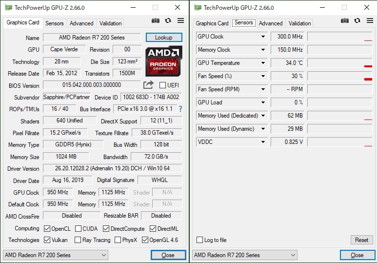 [PCI-Express] SAPPHIRE RADEON R7 250X 1024MB 128bit 950-1125 箱入り_画像9