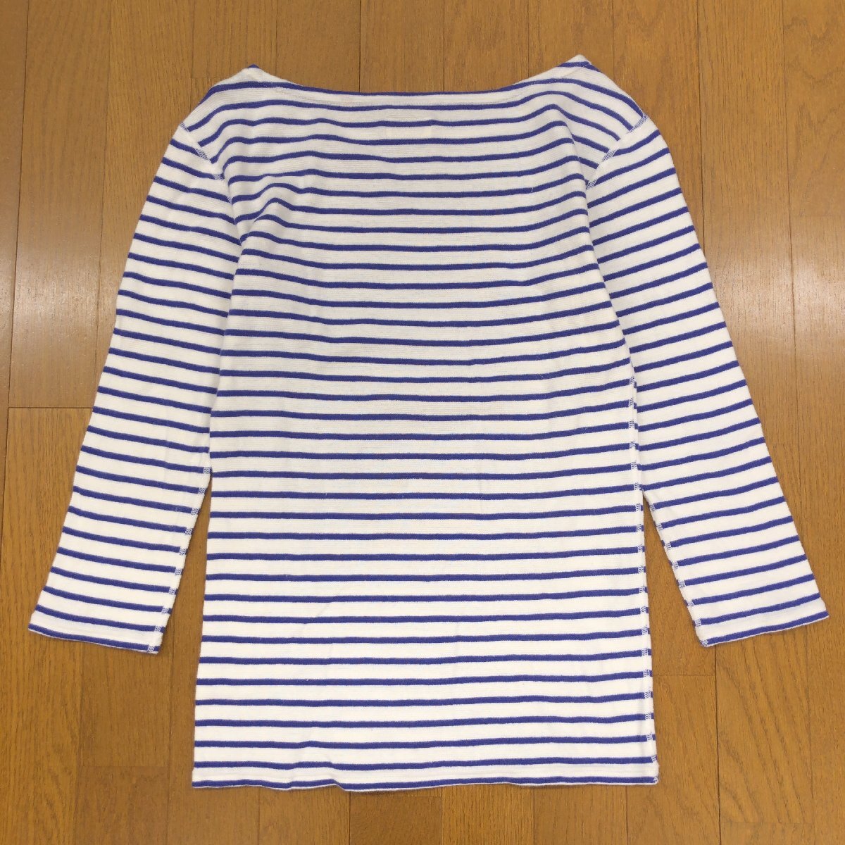 HR MARKET ハリウッドランチマーケット ボートネック ストレッチ フライス 七分袖 Tシャツ 3(L) 日本制 カットソー ロンT ハリラン 女性用