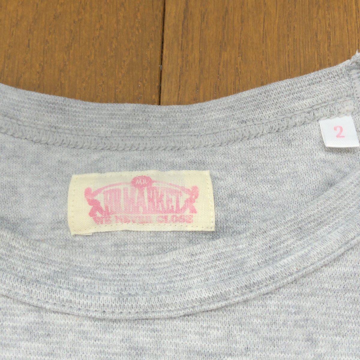 HR MARKET ハリウッドランチマーケット ストレッチ フライス Tシャツ 2(M) グレー 日本制 半袖 カットソー ハリラン レディース アメカジ