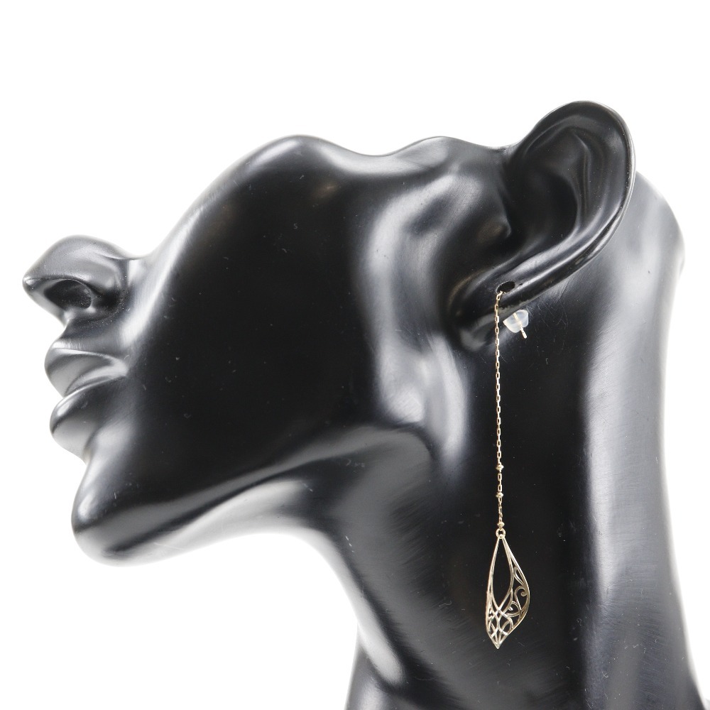 TAKE-UP テイクアップ オープンワークチェリーズ リーフ ピアス K18YG×K10イエローゴールド 約0.8g レディース【H142125943】中古_画像2