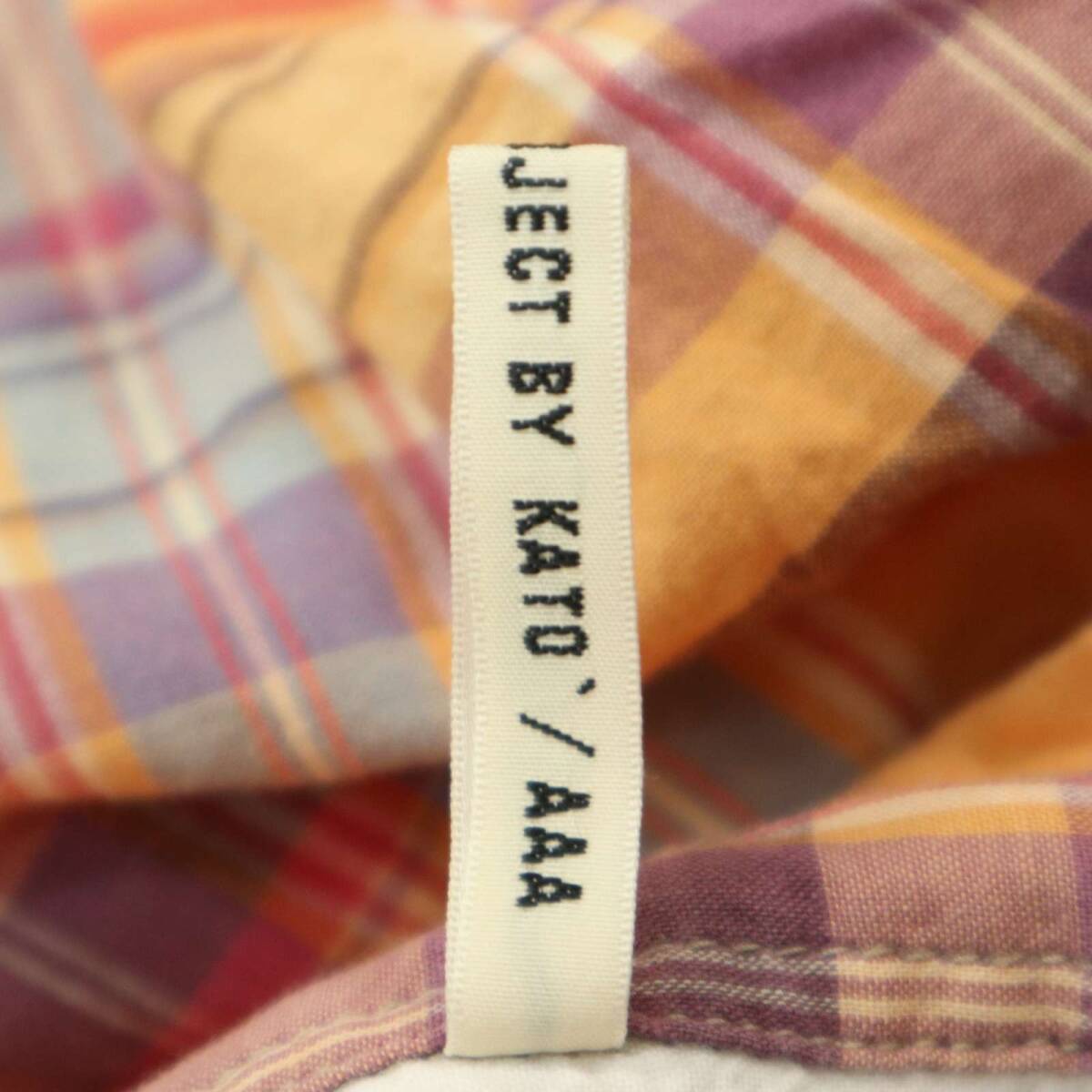 KATO' BASIC カトー AAA 通年 長袖 ワーク マルチ チェック★ シャツ Sz.S　メンズ_画像6