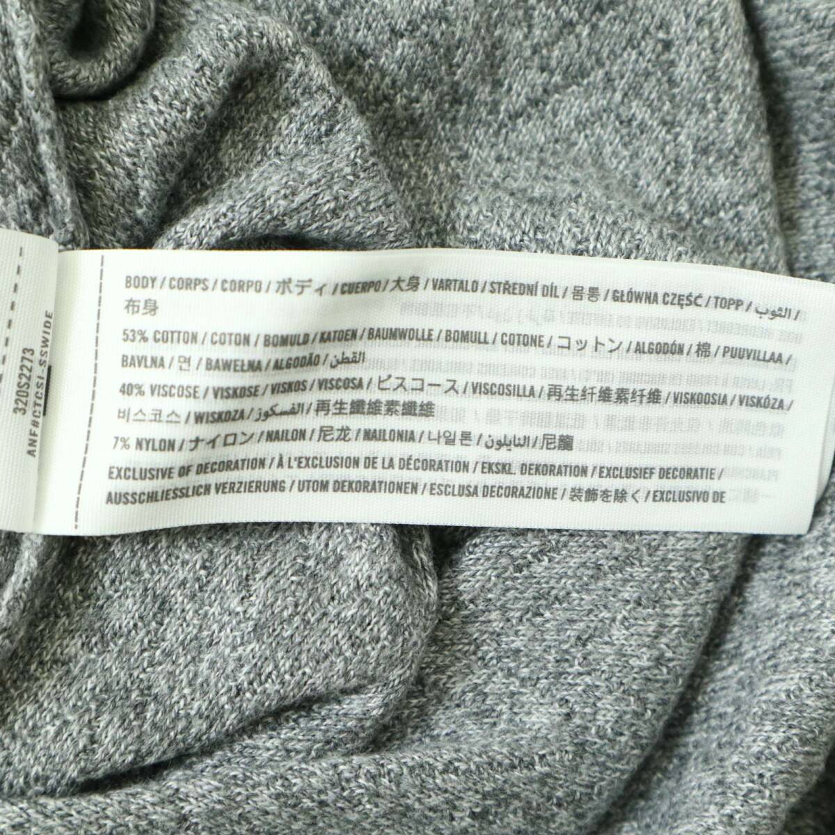 HOLLISTER ホリスター 春夏★ 半袖 クルーネック ニット カットソー Tシャツ Sz.L メンズ 灰 グレー_画像9