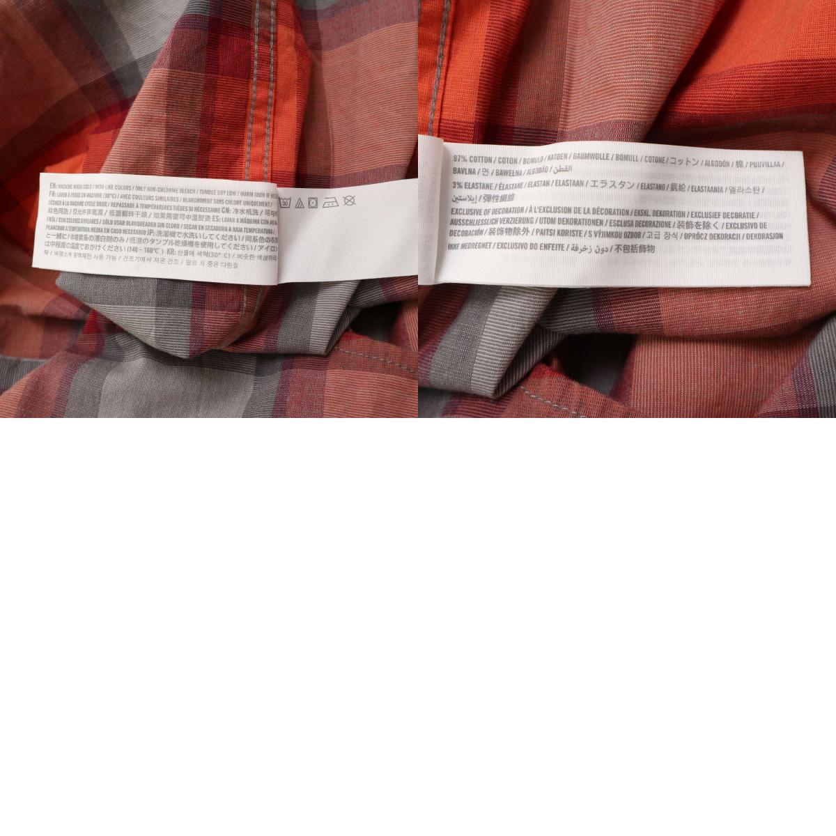 【新品 未使用】 HOLLISTER ホリスター 通年 ロゴ刺繍★ ストレッチ 長袖 チェック ボタンダウン シャツ Sz.S メンズ_画像10