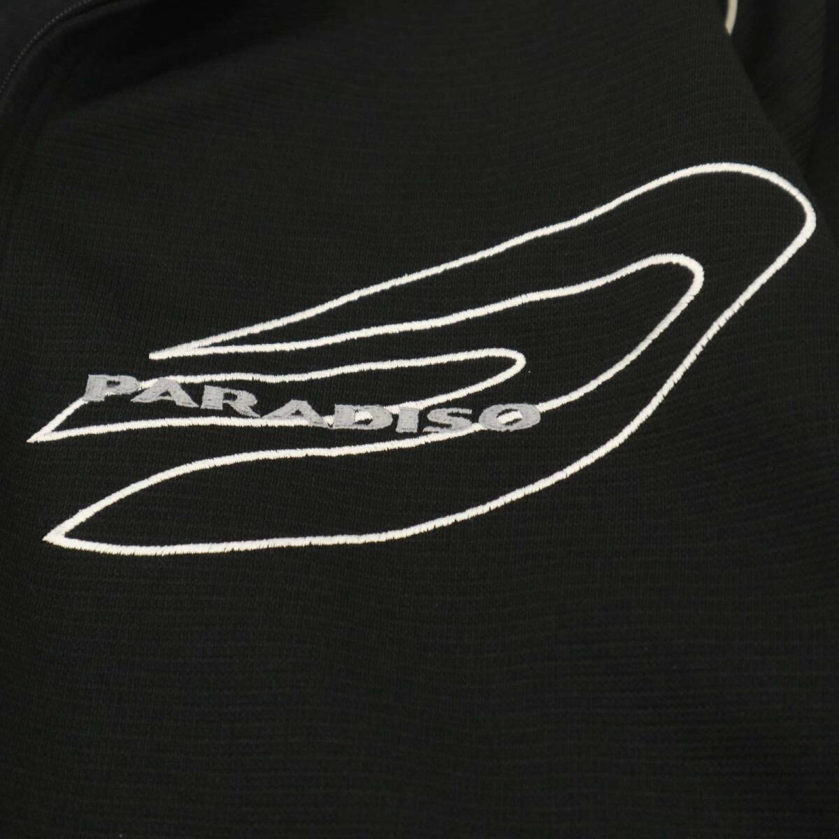 Paradiso GOLF パラディーゾ ゴルフ 通年 ロゴ刺繍★ 長袖 ハーフジップ シャツ Sz.M　メンズ 黒_画像5