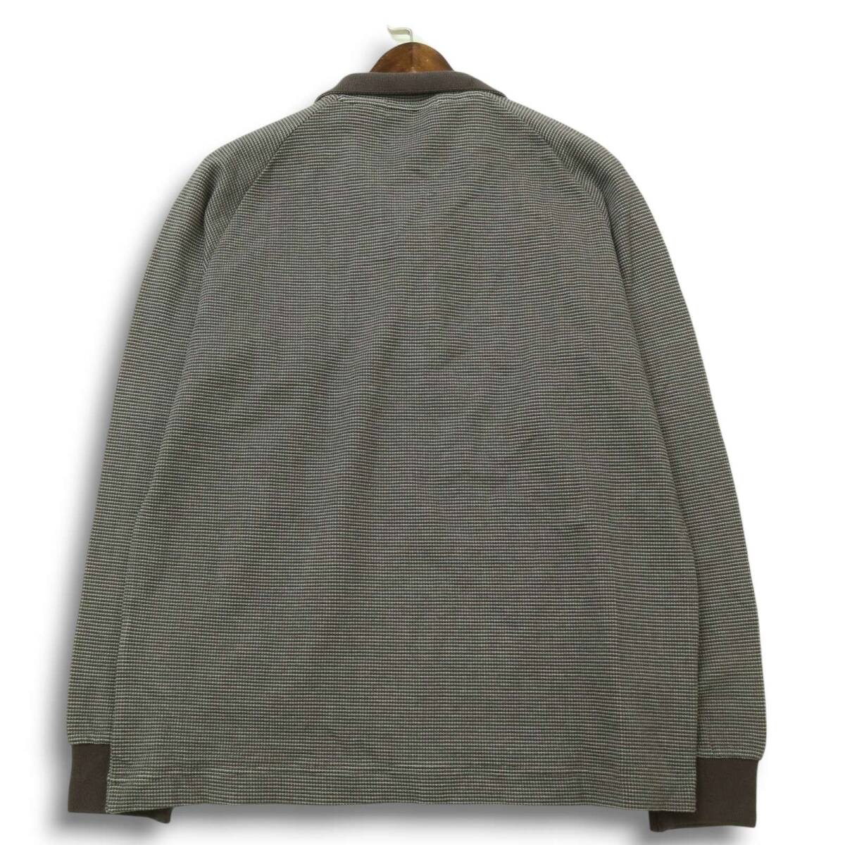 M.U SPORTS エムユースポーツ ミエコウエサコ 秋冬 ロゴ★ ウール混 長袖 ハーフジップ シャツ Sz.48 メンズ ゴルフ 日本製_画像6